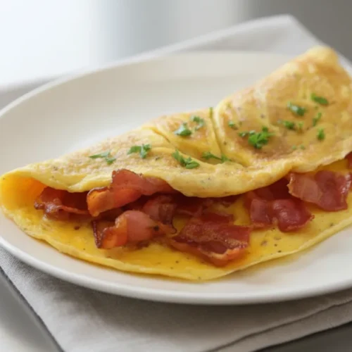 Omolete com bacon