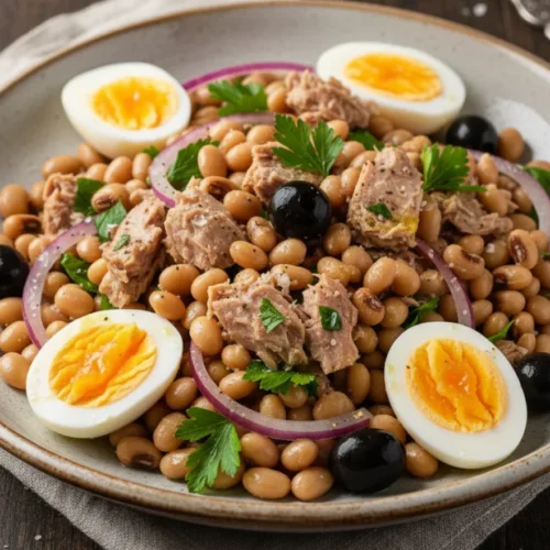 Atum com feijão frade